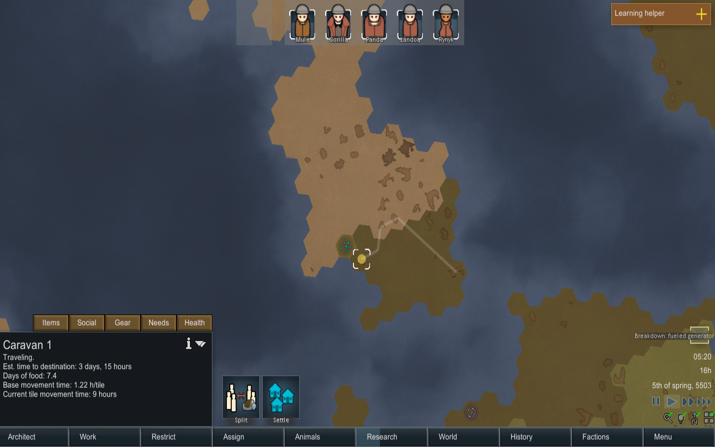 Rimworld caravan