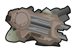 Ancient exostrider cannon
